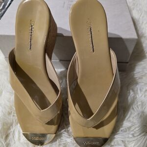 Jimmy Choo Tan Wedge Sandals